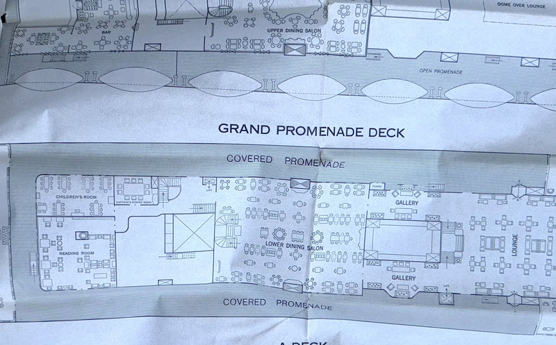 ROMA: 1926 - Special 1939 cruise deck plan