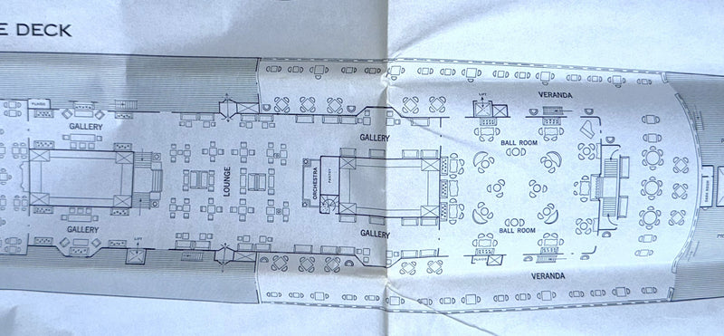 ROMA: 1926 - Special 1939 cruise deck plan