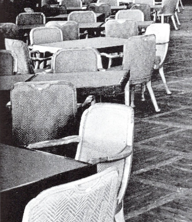 QUEEN MARY: 1936 - Original First Class dining room table