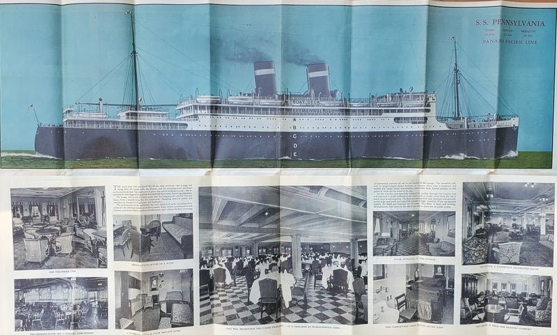 PENNSYLVANIA: 1929 - Deluxe pre-maiden deck plan w/ interiors