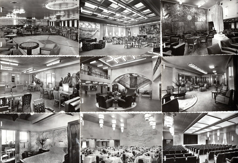 ILE DE FRANCE: 1927 - 20 b&w photocards of interiors