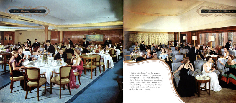 Various Ships - Deluxe Union-Castle First Class interiors brochure from mid-1950s