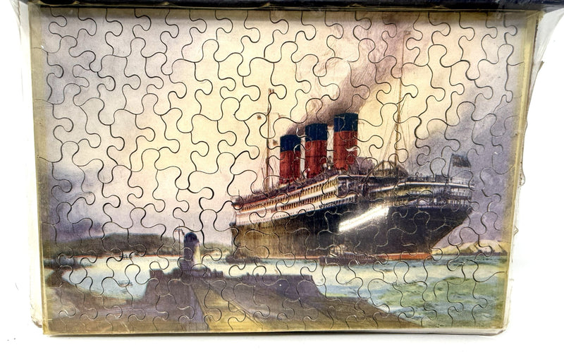 BERENGARIA: 1913 - Wooden jigsaw puzzle from 1920s-30s w/ original box