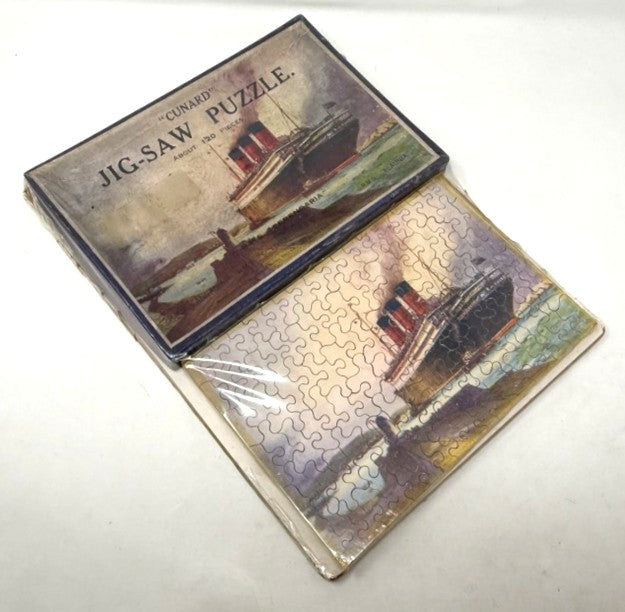 BERENGARIA: 1913 - Wooden jigsaw puzzle from 1920s-30s w/ original box