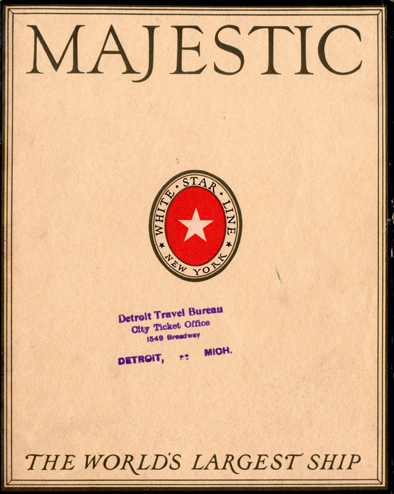 MAJESTIC: 1922 - Maiden Voyage First Class interiors brochure