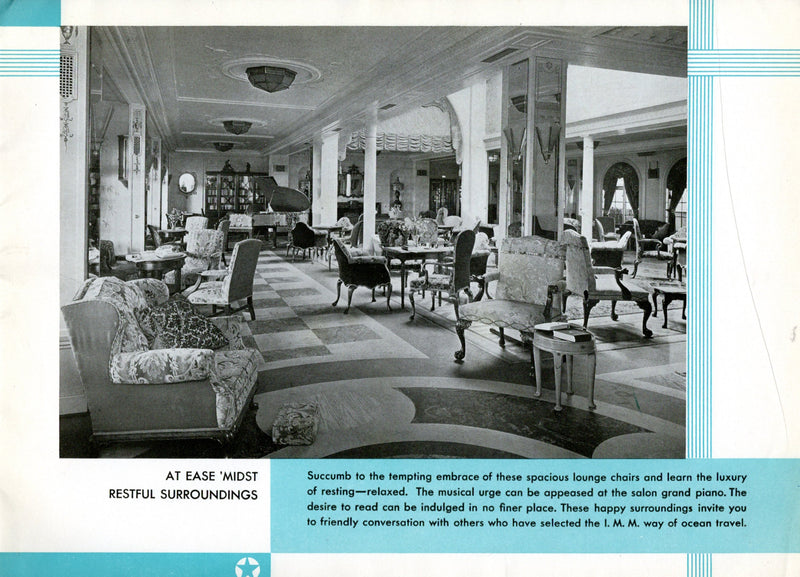 Various: pre-war - 1931 White Star & Red Star Cabin Class interiors brochure