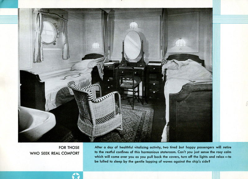 Various: pre-war - 1931 White Star & Red Star Cabin Class interiors brochure