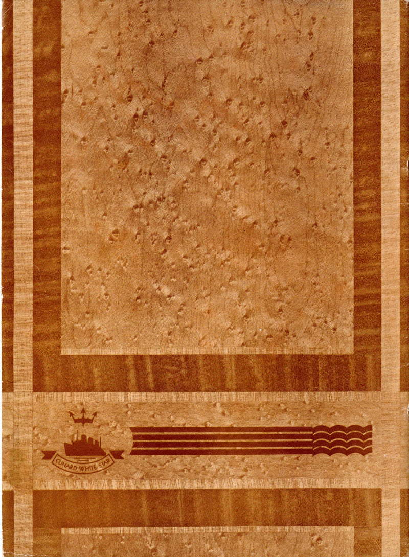 QUEEN MARY: 1936 - Famed gold-covered interiors brochure from 1937