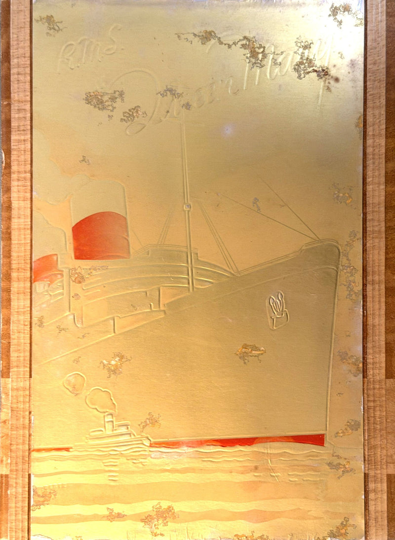 QUEEN MARY: 1936 - Famed gold-covered interiors brochure from 1937