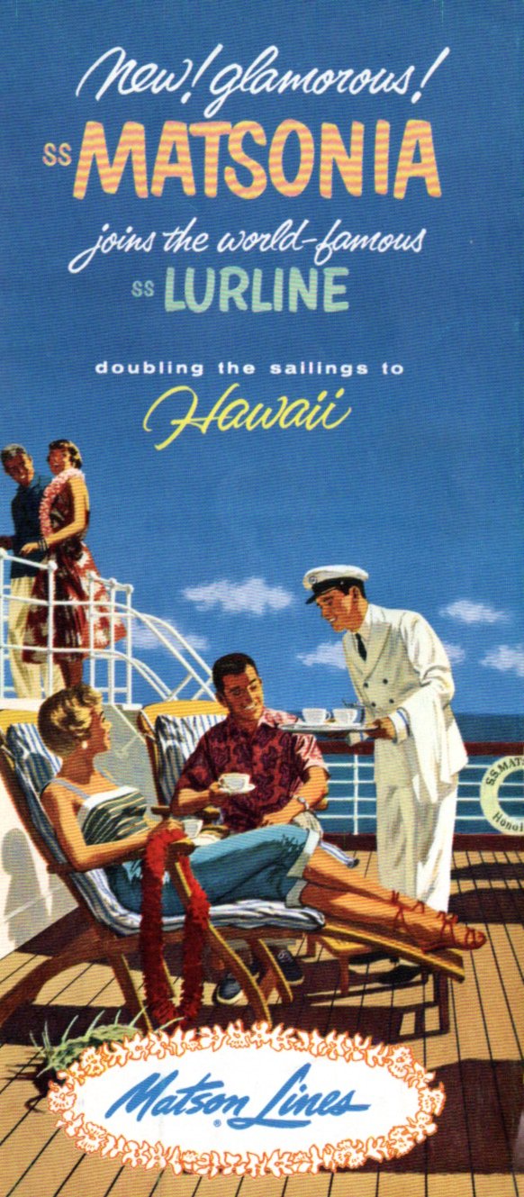 MATSONIA: 1932 - Color & stylish pre-maiden voyage interiors brochure