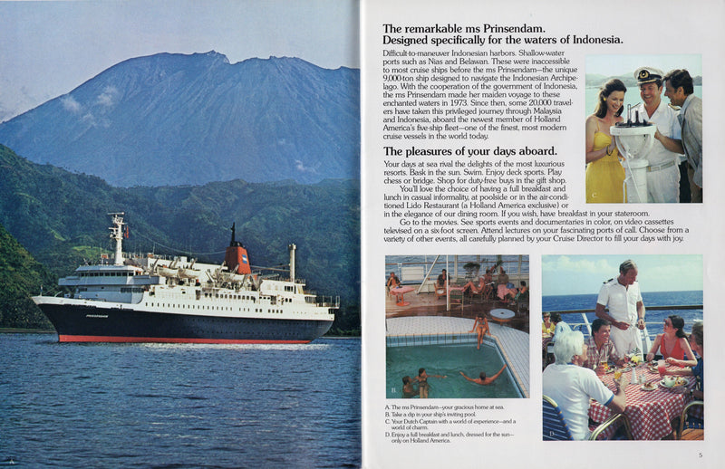 PRINSENDAM: 1974 - Cruises, plans, interiors from 1980 voyages that never happened