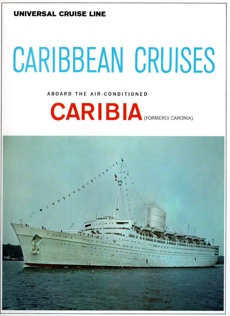 CARIBIA: 1949 - Brochure for disastrous 1969 ex-CARONIA cruises