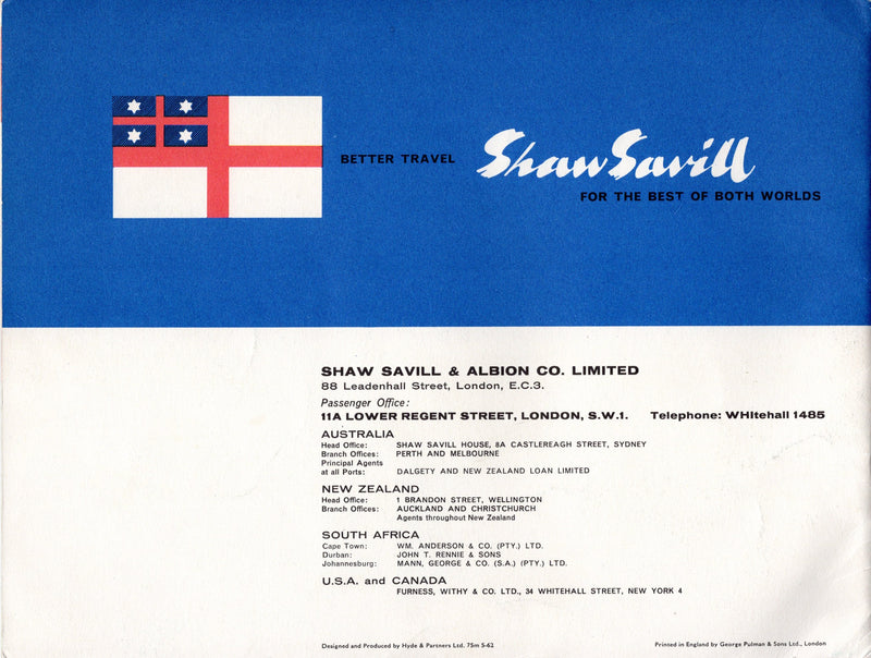 SOUTHERN CROSS & NORTHERN STAR - 1962 deluxe promotional brochure