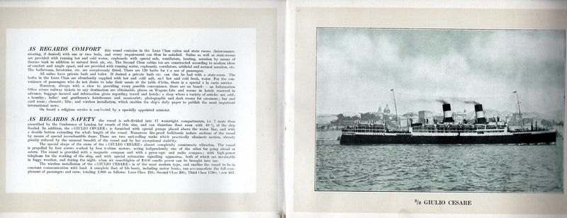 GIULIO CESARE: 1922 - Prestige intro interiors brochure w/ inlaid cover