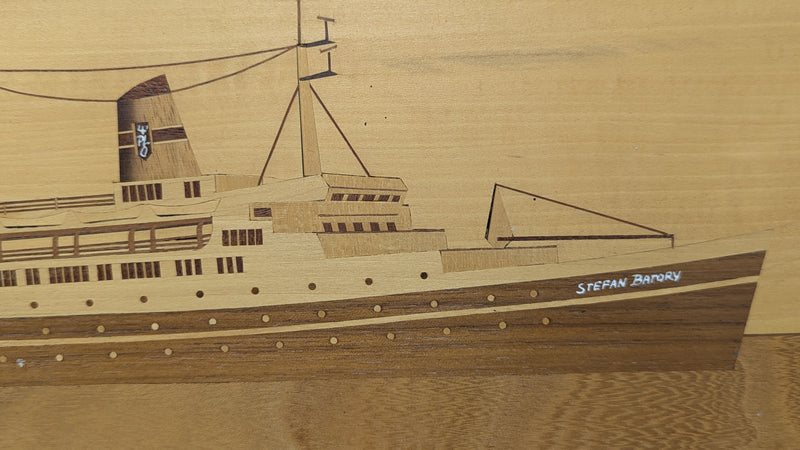 STEFAN BATORY: 1952 - Marquetry ship portrait