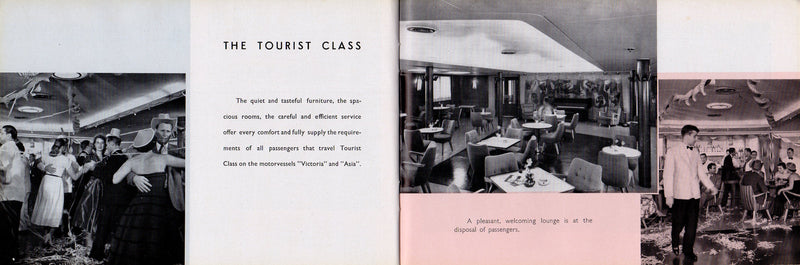 ASIA & VICTORIA: 1953 - Interiors brochure w/ 48 pages