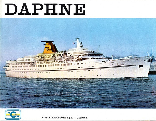 DAPHNE: 1955 - Deluxe Costa deck plan/interiors brochures