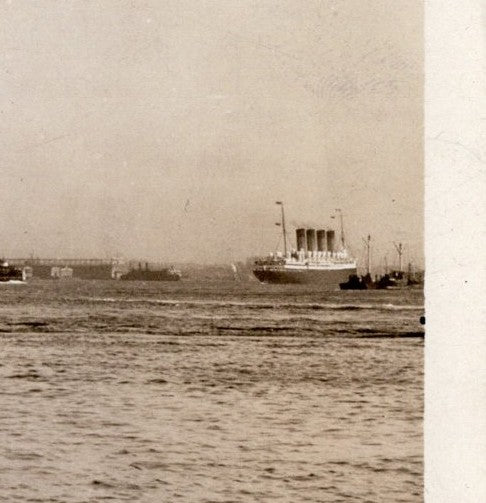 MAURETANIA, AQUITANIA & FRANCONIA - Original NY photo from 1932
