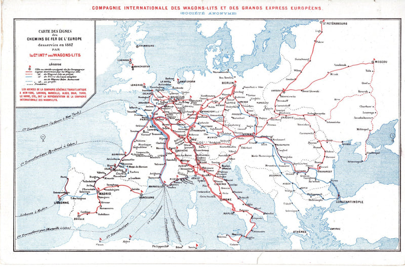 LA NORMANDIE: 1883 - First Class pax list from 1888 w/ lovely graphics