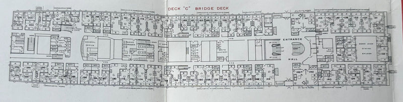 ARANDORA STAR: 1927 - Large 1930 cruise brochure w/ plans & pics