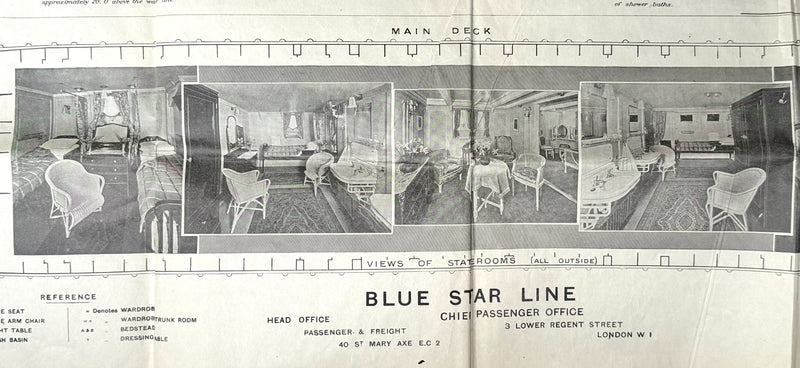 ALEMEDA & ANDALUCIA: 1927 - Large First Class plan from 1928