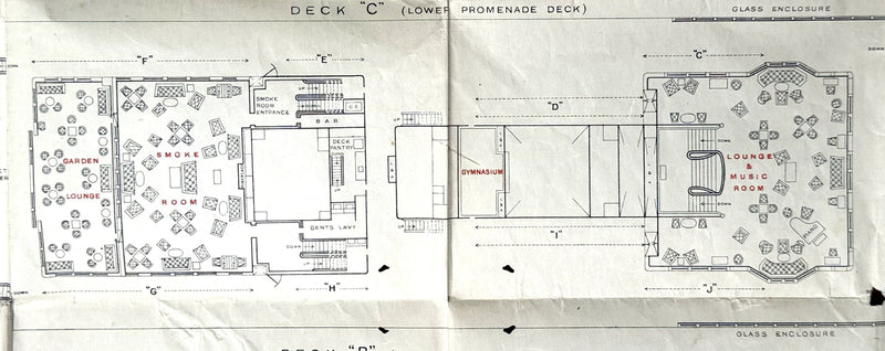 ALEMEDA & ANDALUCIA: 1927 - Large First Class plan from 1928