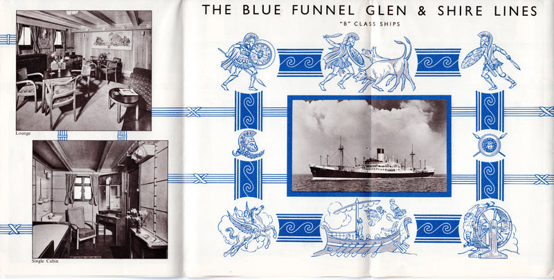 Various Ships - 1950s Blue Funnel + Glen & Shire Lines fleet interiors