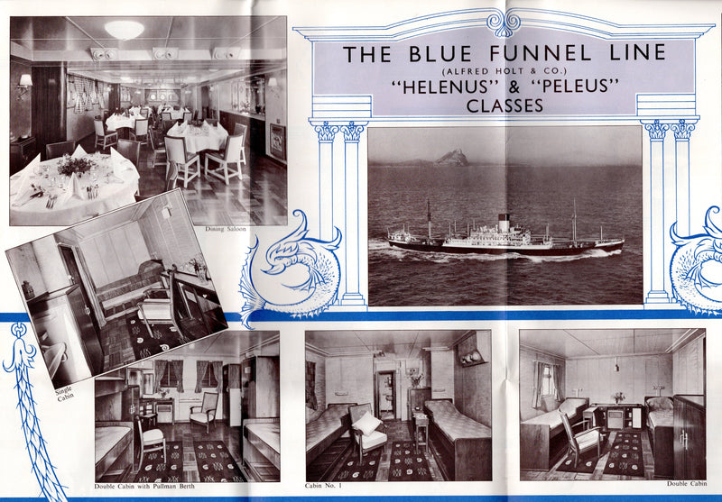 Various Ships - 1950s Blue Funnel + Glen & Shire Lines fleet interiors