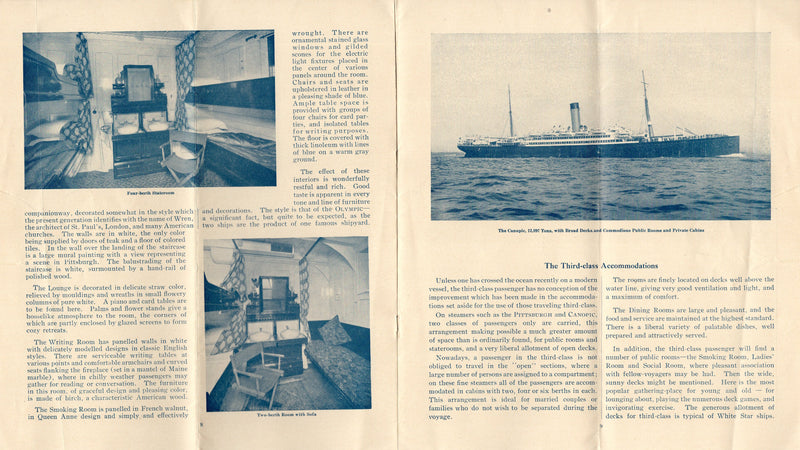 CANOPIC & PITTSBURGH - 1923 Bremen service w/ interior photos