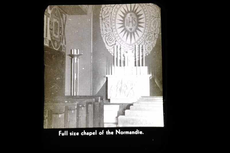 NORMANDIE: 1935 - 15 "Tru-View" 35 mm slides with wonderful details