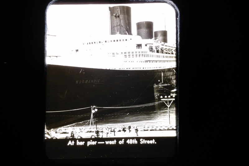 NORMANDIE: 1935 - 15 "Tru-View" 35 mm slides with wonderful details