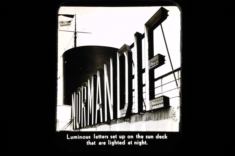 NORMANDIE: 1935 - 15 "Tru-View" 35 mm slides with wonderful details