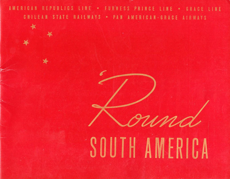 Various: pre-war - Deluxe 1939 "'Round South America" brochure for Grace, Furness, ARL & Pan Am