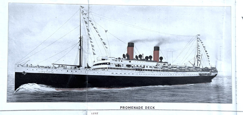 LAFAYETTE: 1915 - Cruise brochure w/ large deck plans & interior photos