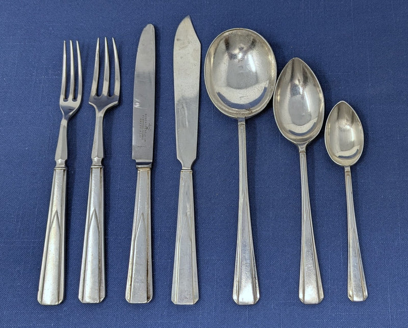 Various Ships - 7-piece Cunard Line Pinewood silverware place setting