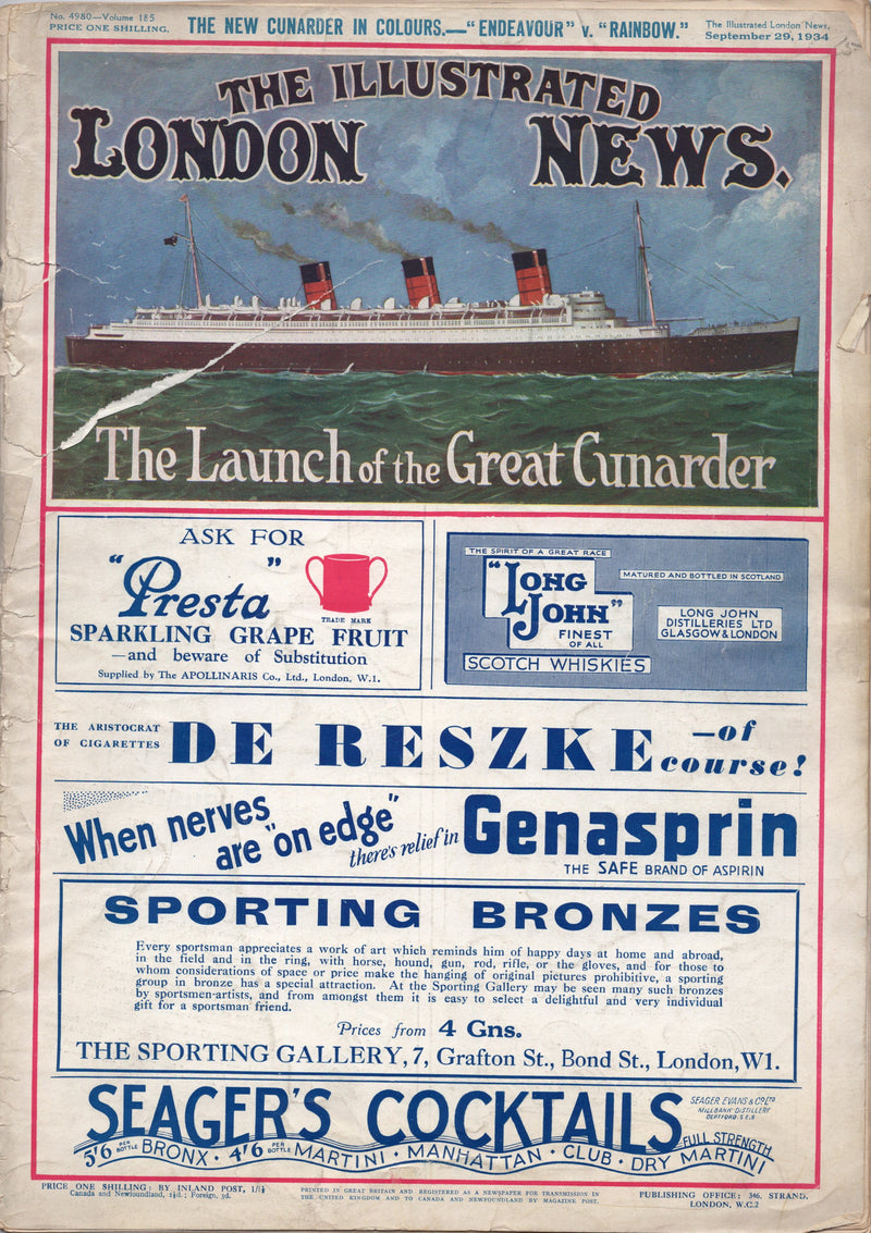 QUEEN MARY: 1936 - Illustrated London News launch issue 1934
