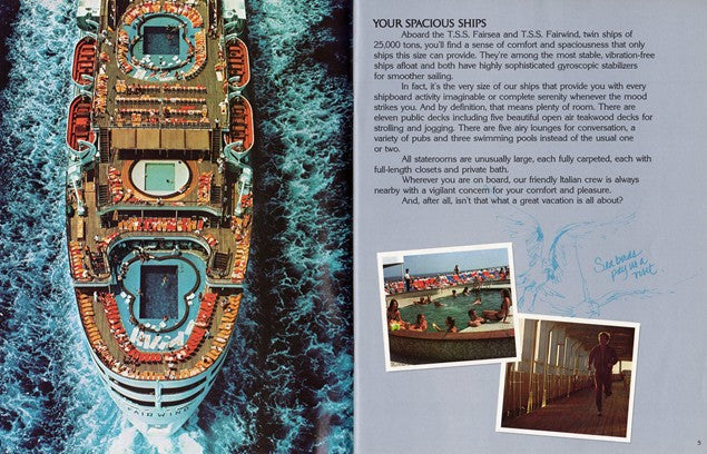 FAIRSEA & FAIRWIND - "Sitmar Experience 1978" brochure