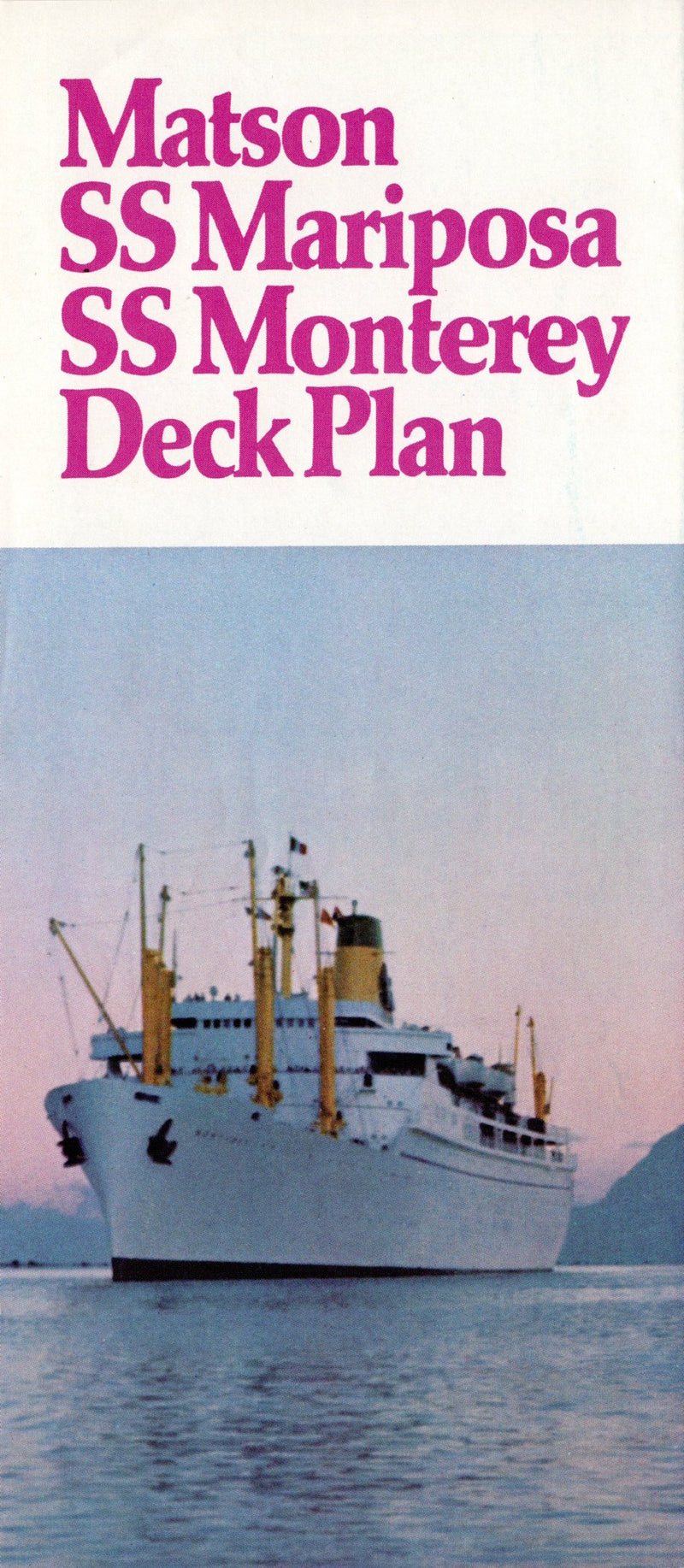 MARIPOSA & MONTEREY: 1952 - Color-coded deck plan