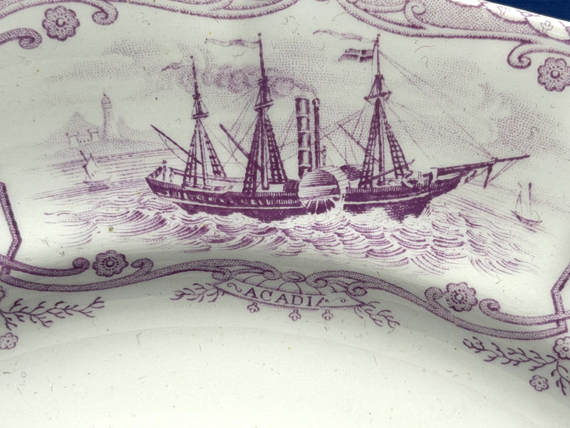 Various: pre-war - Circa 1841 "Boston Mails" dinner plate in RARE lavender #1