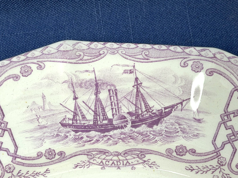 Various: pre-war - Circa 1841 "Boston Mails" dinner plate in RARE lavender #2