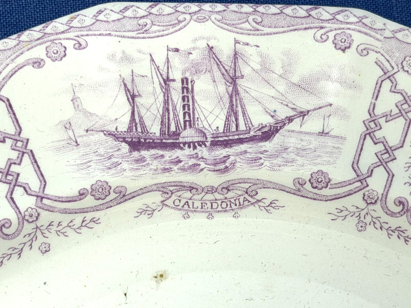 Various: pre-war - Circa 1841 "Boston Mails" dinner plate in RARE lavender #2