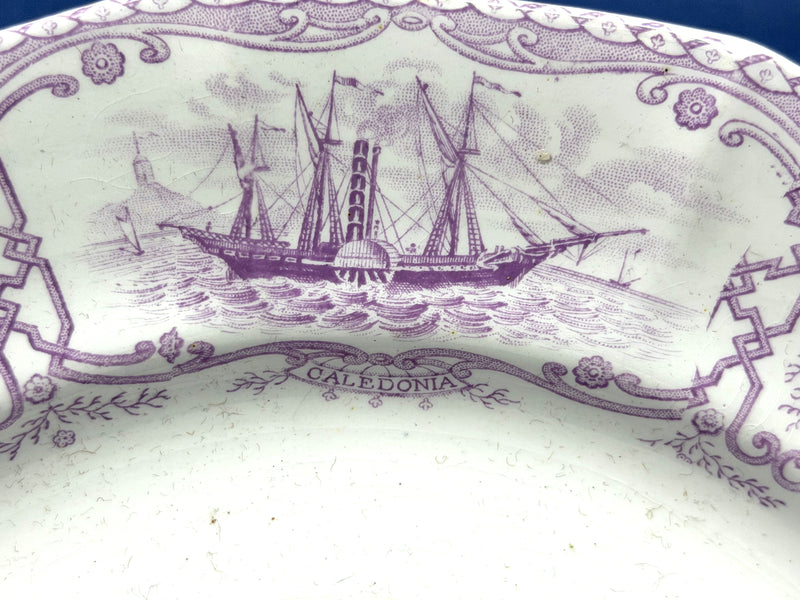 Various: pre-war - Circa 1841 "Boston Mails" dinner plate in RARE lavender #3