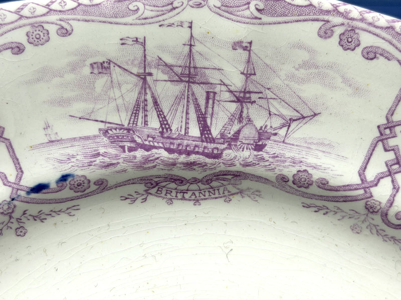 Various: pre-war - Circa 1841 "Boston Mails" dinner plate in RARE lavender #3