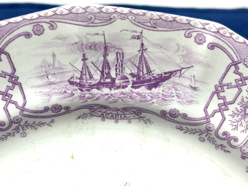 Various: pre-war - Circa 1841 "Boston Mails" dinner plate in RARE lavender #3