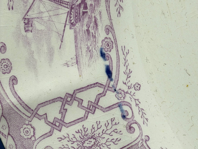 Various: pre-war - Circa 1841 "Boston Mails" dinner plate in RARE lavender #3