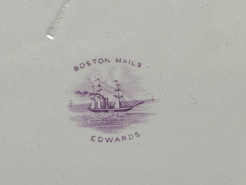 Various: pre-war - Circa 1841 "Boston Mails" dinner plate in RARE lavender #4