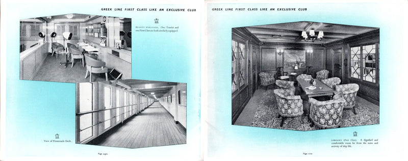 OLYMPIA: 1953 - Deluxe interiors brochure w/ color Dunn cutaway