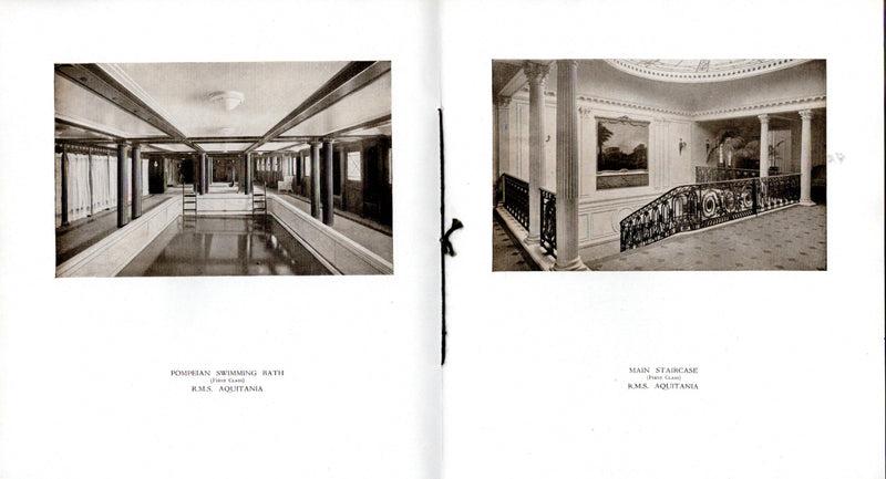 AQUITANIA: 1914 - Deluxe, maiden season interiors brochure