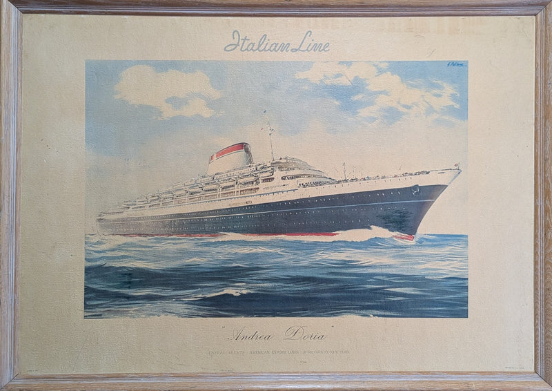 ANDREA DORIA: 1953 - Big Giovanni Patrone pre-maiden agency portrait