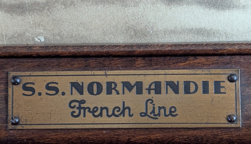 NORMANDIE: 1935 - Original agency portrait at sea